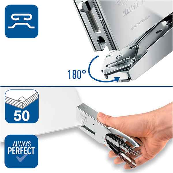Cucitrice a pinza Rapid Classic K1+ - acciaio cromato - Rapid