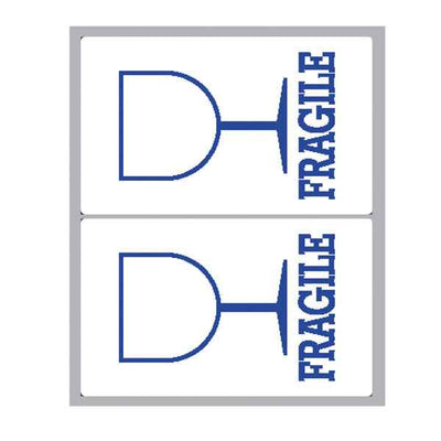 Etichette adesive - in carta - permanenti - 115 x 70 mm - 2 et/fg - 10 fogli - fragile - bianco - Markin