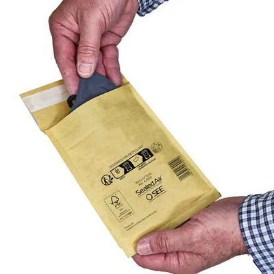 Busta imbottita Mail Lite Gold - J (30 x 44 cm) - avana - Sealed Air - conf. 10 pezzi