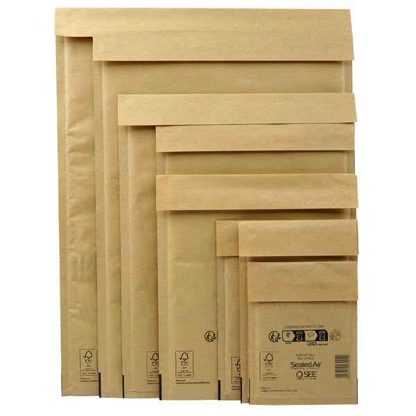 Busta imbottita Mail Lite Gold - K (35x47 cm) - avana - Sealed Air - conf. 10 pezzi