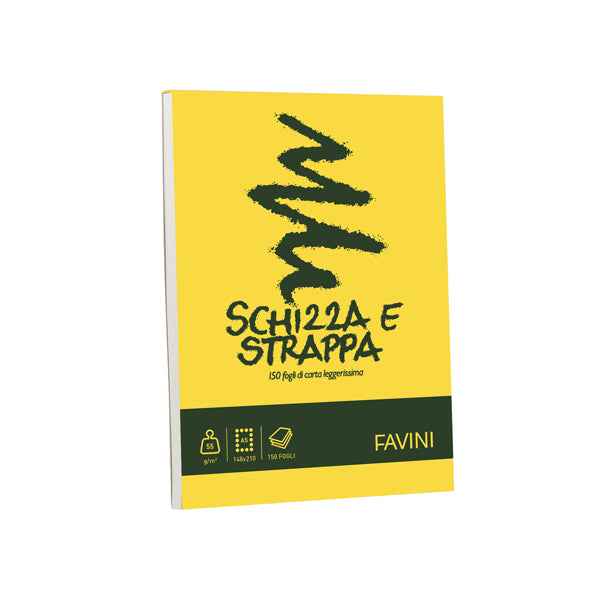 Blocco Schizza & Strappa - A5 - 150 x 210mm - 50gr - 150 fogli - Favini