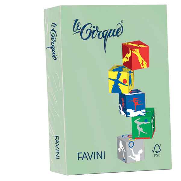Carta Le Cirque - A4 - 160 gr - verde pastello 107 - Favini - conf. 250 fogli