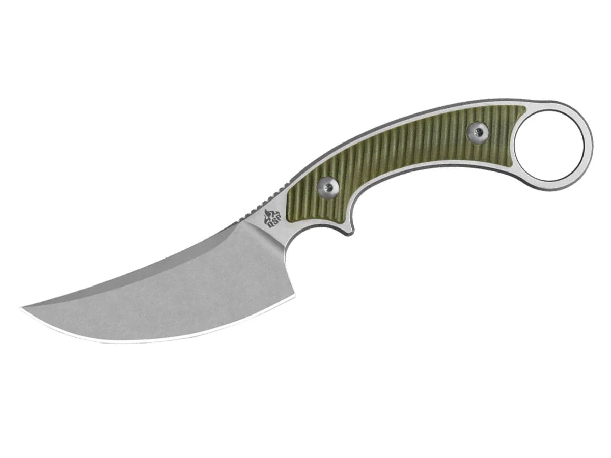 Coltello fisso QSP Viper G-10 10Cr15MoV stonewash verde OD QS166-B1