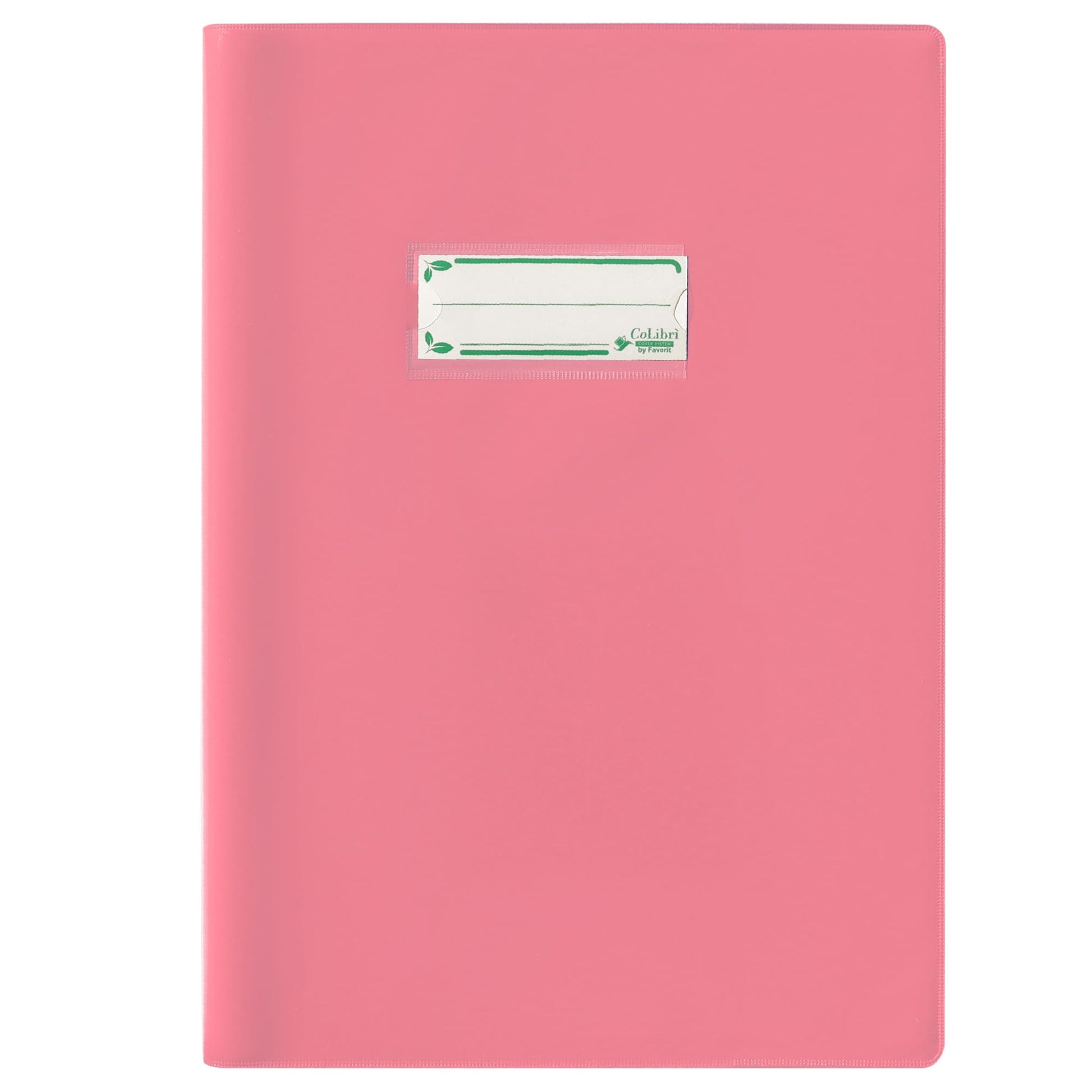 Copertina Copri Maxi Favorit Colibri 180 micron rosa laccato A4 con alette e segna nome bio-based riciclabile
