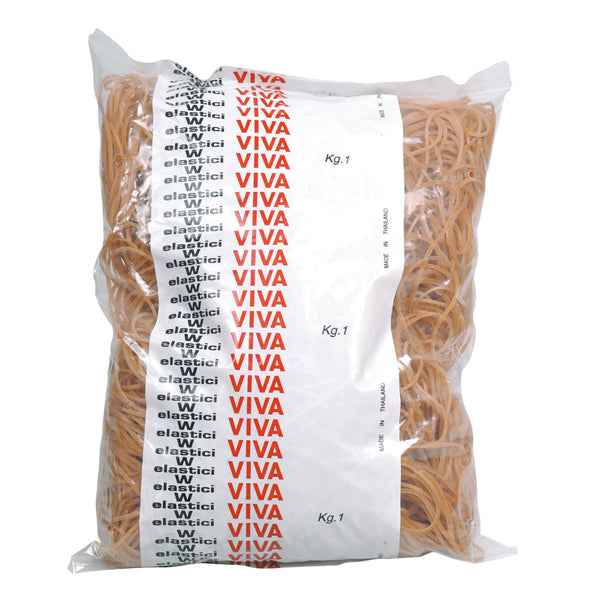 Elastici ad anello - diametro 3 cm - 1 kg - caucciù - avana - Viva