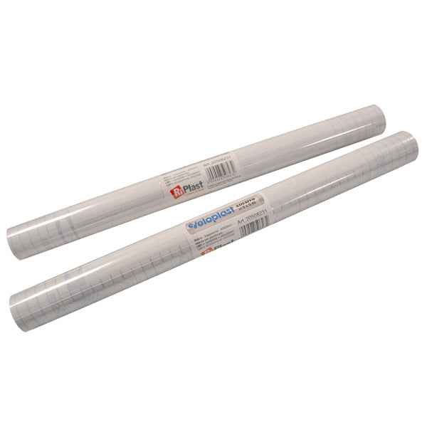 Rotolo coprilibro Veloplast - 2 m x 45 cm - PP - 60 mic - liscio adesivo - neutro trasparente - Colorosa