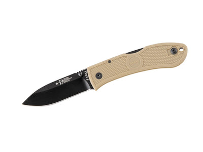 Ka-Bar Dozier Folding Hunter 4062CB lama drop point AUS-8A nera manico Zytel Coyote Brown clip reversibile