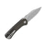 Dettaglio lama clip point 14C28N stonewash QSP Kestrel 7,3 cm