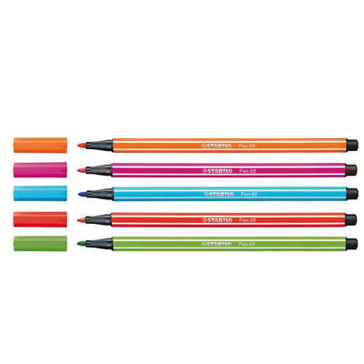 Pennarelli Pen 68 - colori assortii - Stabilo - scatola in metallo 40 pezzi