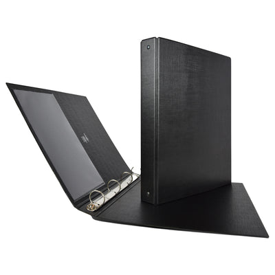 Raccoglitore Stelvio - 22 x 30 cm - 4 anelli a R 16 mm - dorso 2,5 cm - nero - Sei Rota