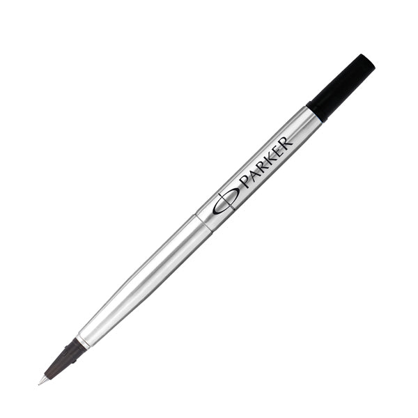 Refill roller Quink standard - punta media - metallo - nero - Parker
