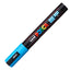 Marcatore a base d'acqua Uni Posca PC5M  - punta  tonda media da 1,8mm a 2,5mm - azzurro - Uni Mitsubishi