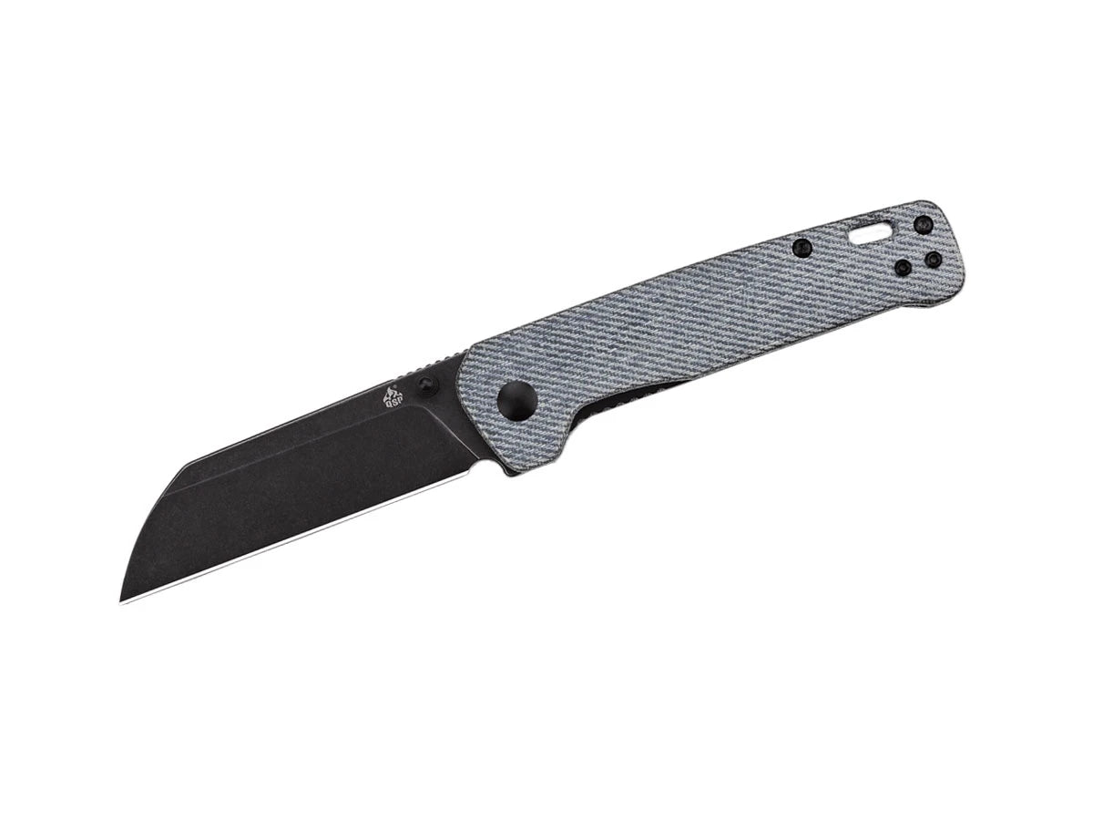 Coltello EDC QSP Penguin Micarta D2 stonewash manico blu denim QS130-B2