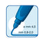 Pennarelli Office punta feltro - punta maxi - tratto 0,80-2,00mm - blu  - Tratto - conf. 12 pezzi