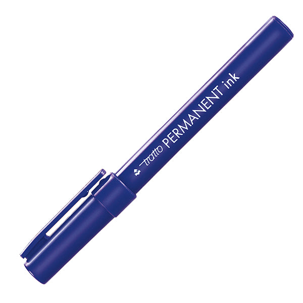 Marcatore Tratto Permanent Ink - punta tonda 2,00mm - blu - Tratto - conf. 12 pezzi
