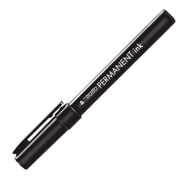 Marcatore Tratto Permanent Ink - punta tonda 2,00mm - nero - Tratto - conf. 12 pezzi