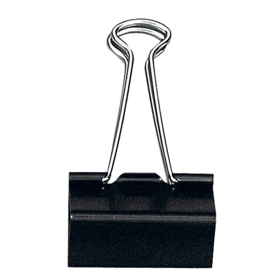 Molla Double Clips - 2,5 cm - nero - Lebez - conf. 12 pezzi