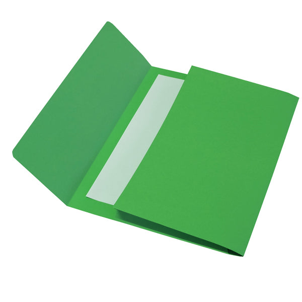 Cartelline a busta - 200 gr - 26 x 34 cm - cartoncino bristol - verde - Cartotecnica del Garda - conf. 25 pezzi