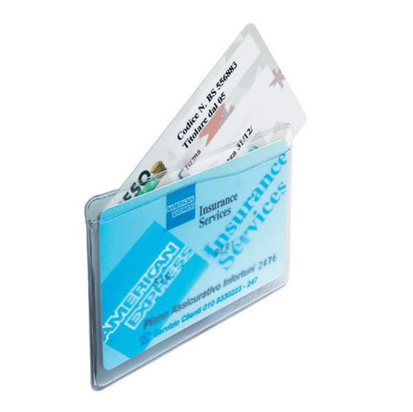 CRISTAL CARD FAVORIT PORTA CARD IN PVC CRISTAL A 2 SCOMPARTI 8,5 x 5,4 cm