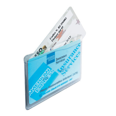 CRISTAL CARD FAVORIT PORTA CARD IN PVC CRISTAL A 2 SCOMPARTI 8,5 x 5,4 cm