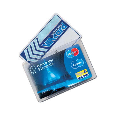CRISTAL CARD FAVORIT PORTA CARD IN PVC CRISTAL A 2 SCOMPARTI 8,5 x 5,4 cm