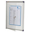 Bacheca per interni ultrapiatta - fondo in metallo magnetico bianco - 4 fogli A4 - verticale - Nobo