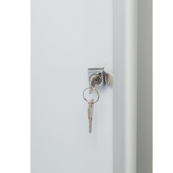 Bacheca per interni ultrapiatta - fondo in metallo magnetico bianco - 4 fogli A4 - verticale - Nobo