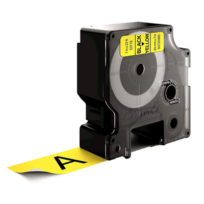 Nastro D1 standard 537180 - 24 mm x 7 mt - PL - nero/giallo - Dymo