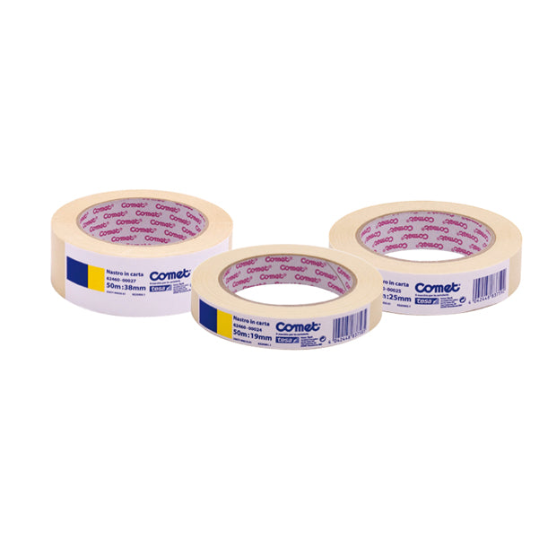 Nastro adesivo - 30 mm x 50 m - carta - beige - Comet