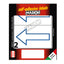 Etichette adesive - in carta - permanenti - 115 x 70 mm - 2 et/fg - 10 fogli - simbolo freccia blu (alto) - bianco - Markin