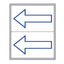 Etichette adesive - in carta - permanenti - 115 x 70 mm - 2 et/fg - 10 fogli - simbolo freccia blu (alto) - bianco - Markin