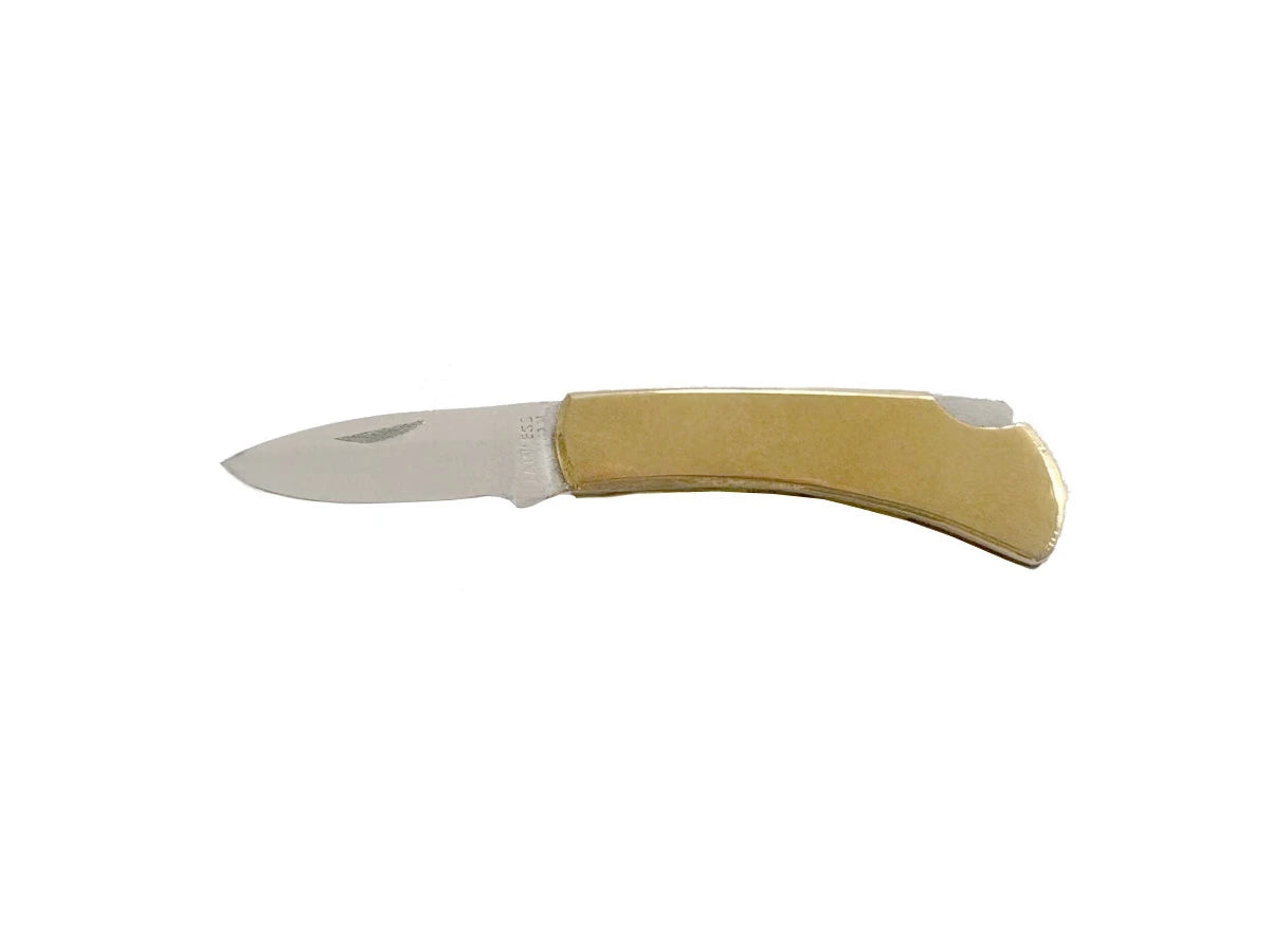 Coltello folding Import manico ottone 10 cm Back Lock Made in Pakistan