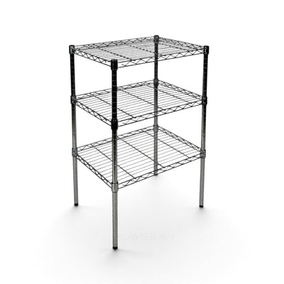 Metallika Scaffale Modulare in Acciaio Cromato 60 × 35 × H 82 cm, 3 Ripiani