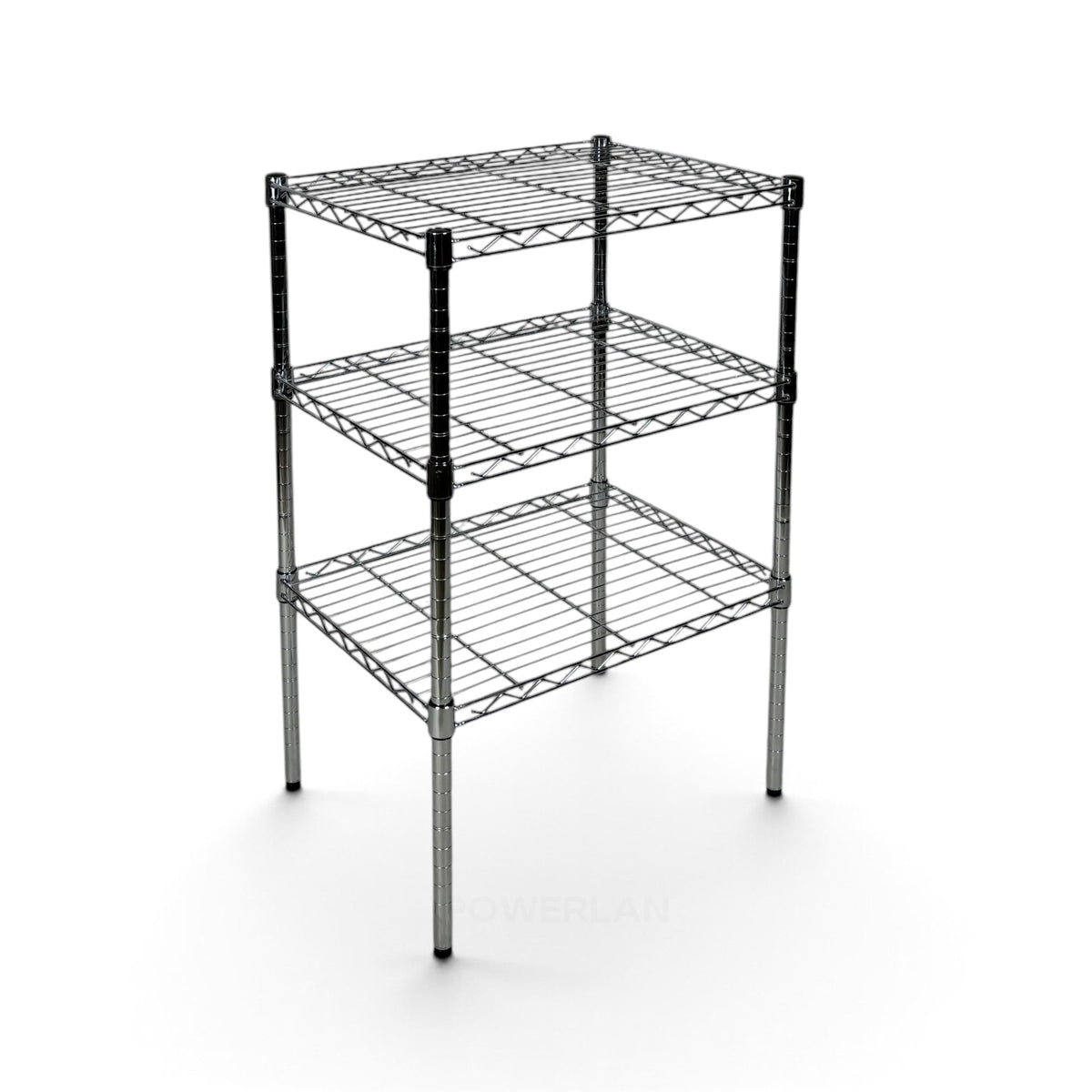 Metallika Scaffale Modulare in Acciaio Cromato 60 × 35 × H 102 cm, 3 Ripiani