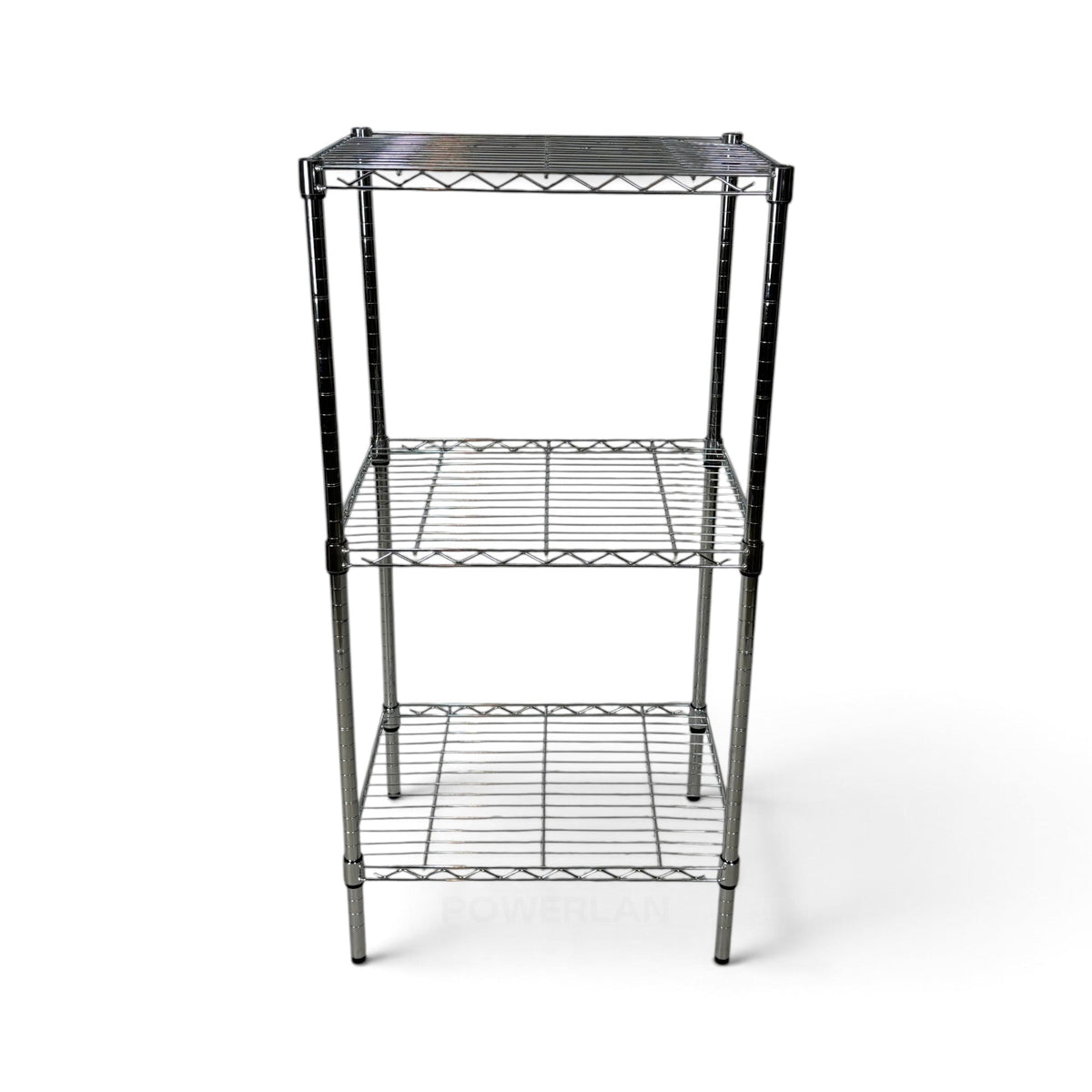 Metallika Scaffale Modulare in Acciaio Cromato 60 × 35 × H 122 cm, 3 Ripiani