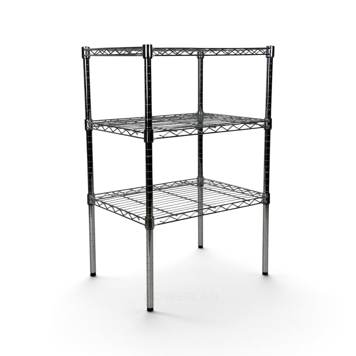 Metallika Scaffale Modulare in Acciaio Cromato 60 × 35 × H 92 cm, 3 Ripiani