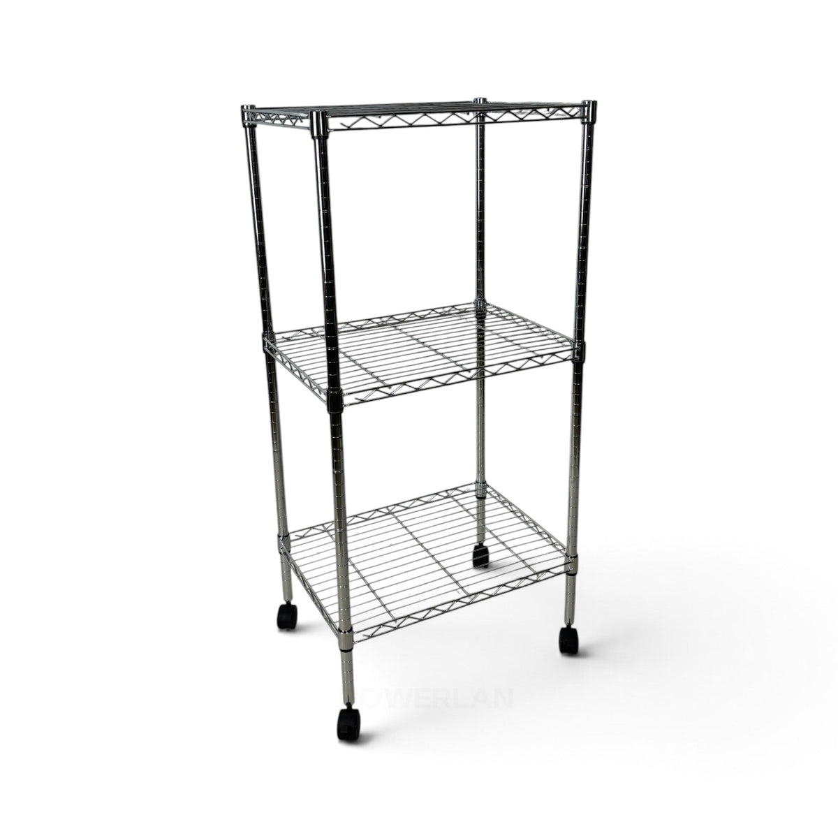 Metallika Scaffale Modulare in Acciaio Cromato 60 × 35 × H 122 cm, 3 Ripiani