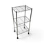 Metallika Scaffale Modulare in Acciaio Cromato 60 × 45 × H 122 cm, 3 Ripiani