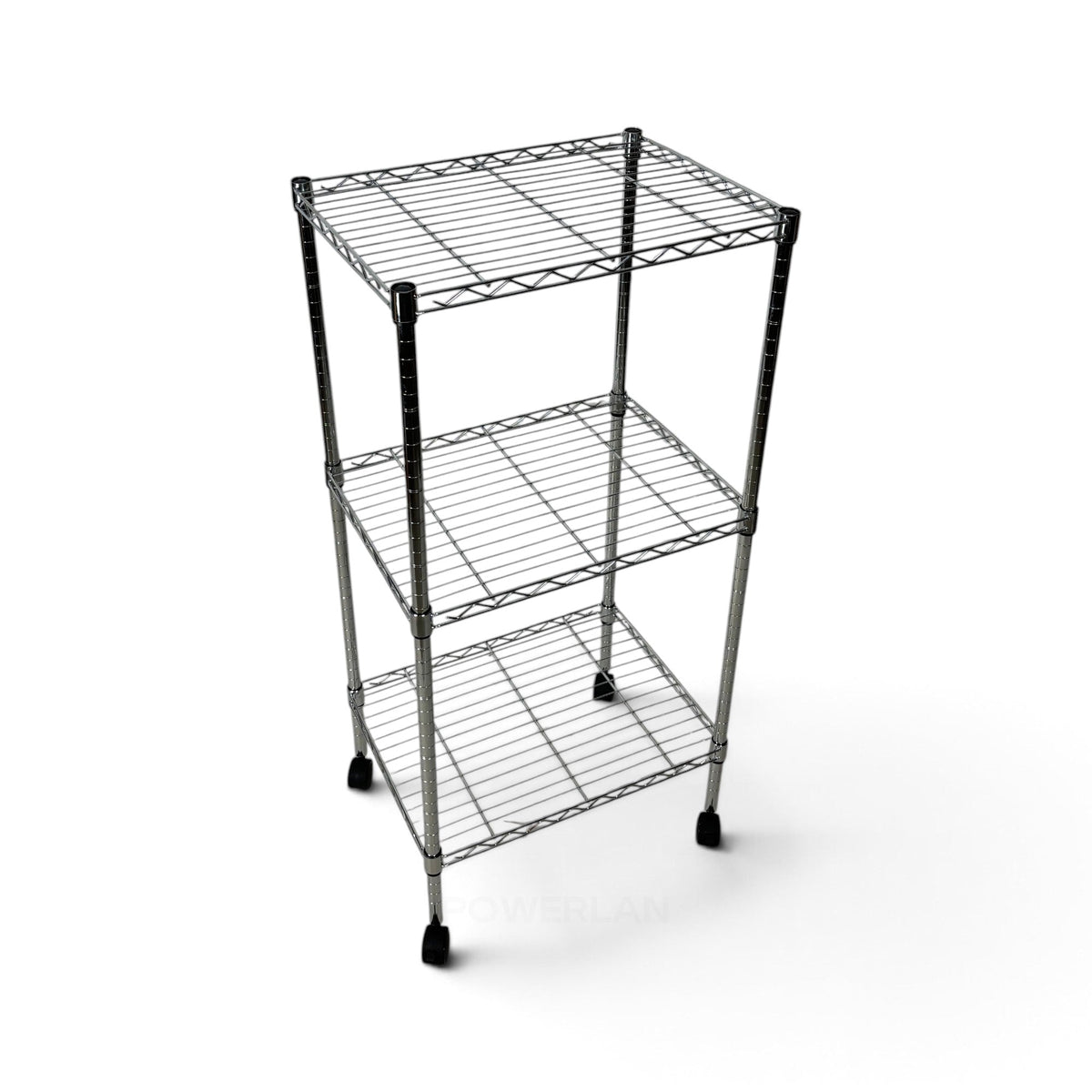 Metallika Scaffale Modulare in Acciaio Cromato 60 × 35 × H 122 cm, 3 Ripiani