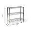 Metallika Scaffale Modulare in Acciaio Cromato 90 × 45 × H 92 cm, 3 Ripiani