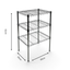Metallika Scaffale Modulare in Acciaio Cromato 60 × 35 × H 82 cm, 3 Ripiani