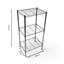 Metallika Scaffale Modulare in Acciaio Cromato 60 × 45 × H 122 cm, 3 Ripiani