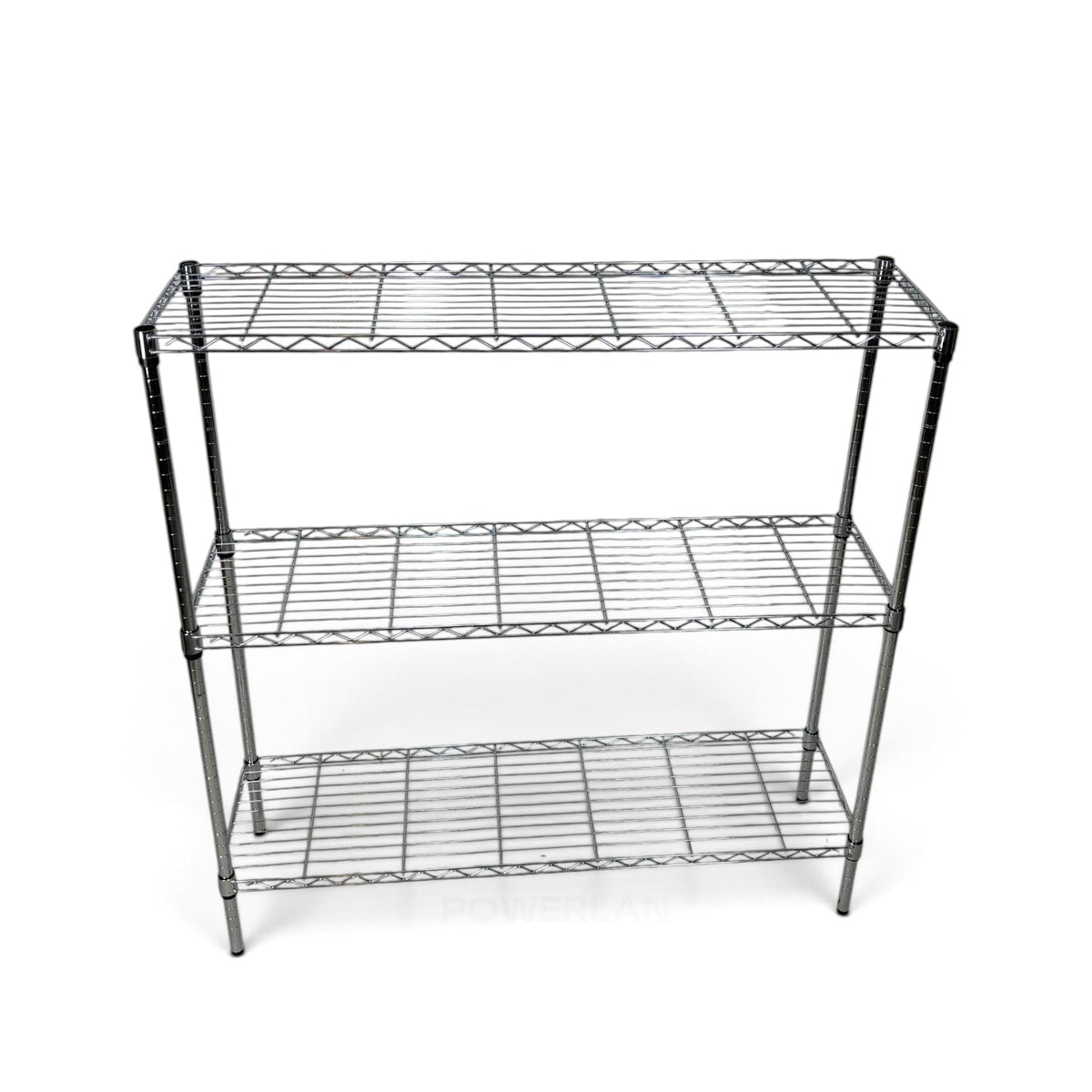 Metallika Scaffale Modulare in Acciaio Cromato 122 × 45 × H 122 cm, 3 Ripiani