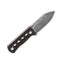 Dettaglio lama Damascus laminato QSP Canary CF rame 6,3 cm