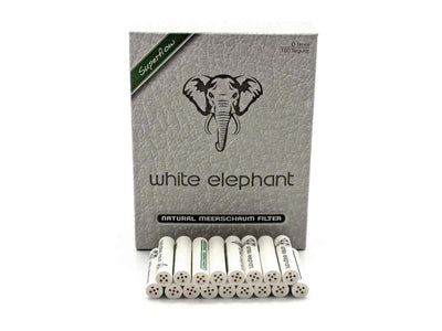 White Elephant FILTRO x PIPA SEPIOLITE NATURALE 9 mm 150 pz (20203)
