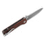 Dettaglio lama Damascus laminato QSP Hawk 8,2 cm Coccobolo