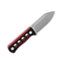 Dettaglio lama drop point 14C28N QSP Canary G-10 nero/rosso 6,3 cm