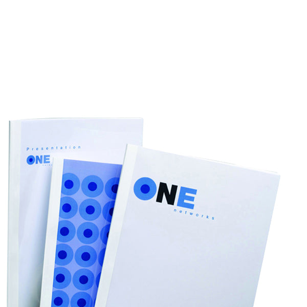 Cartelline termiche Business Line - 1,5 mm - leather bianco - GBC - scatola 100 pezzi