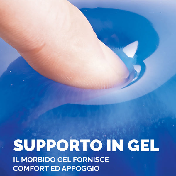 Poggiapolsi da tastiera - gel - blu trasparente - Fellowes