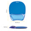 Mousepad con poggiapolsi in gel - blu trasparente - Fellowes